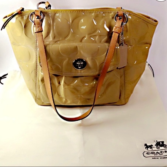 COACH F14663 RETIRED LEAH EMBOSSED TOTE - Picture 6 of 16